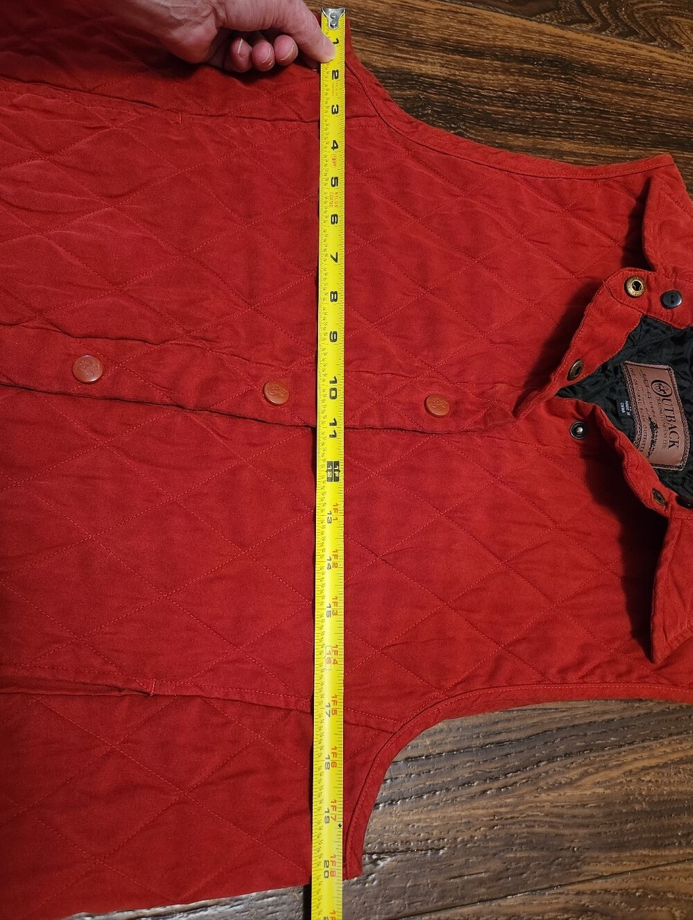 OUTBACK TRADING CO. Classic Quilted Red Vest SZ Lg Women's - Picture 6 of 12